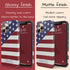Diagonal American Flag Custom Name iPhone Case